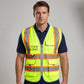 ANSI Class 2 Hi Vis Work Vest for Construction