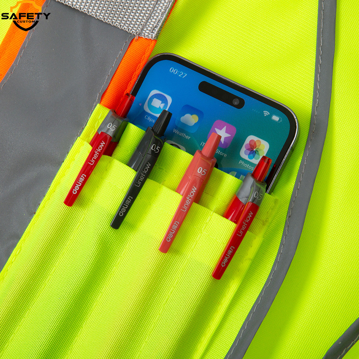 Safety Vest for Work with Pockets
