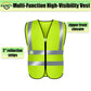 construction vest with logo safety vest print logo text image with pocket zipper work vest