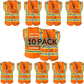 Custom Safety Vest LOGO Customized Hi Vis Reflective with Pockets and Zipper High Visibility Vest ANSI/ISEA 107 Class 2 Type R Compliant