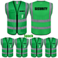 SECURITY Mesh Safety Vest with 5 Pokets and Zipper Reflective Vests Class 2 Visibility