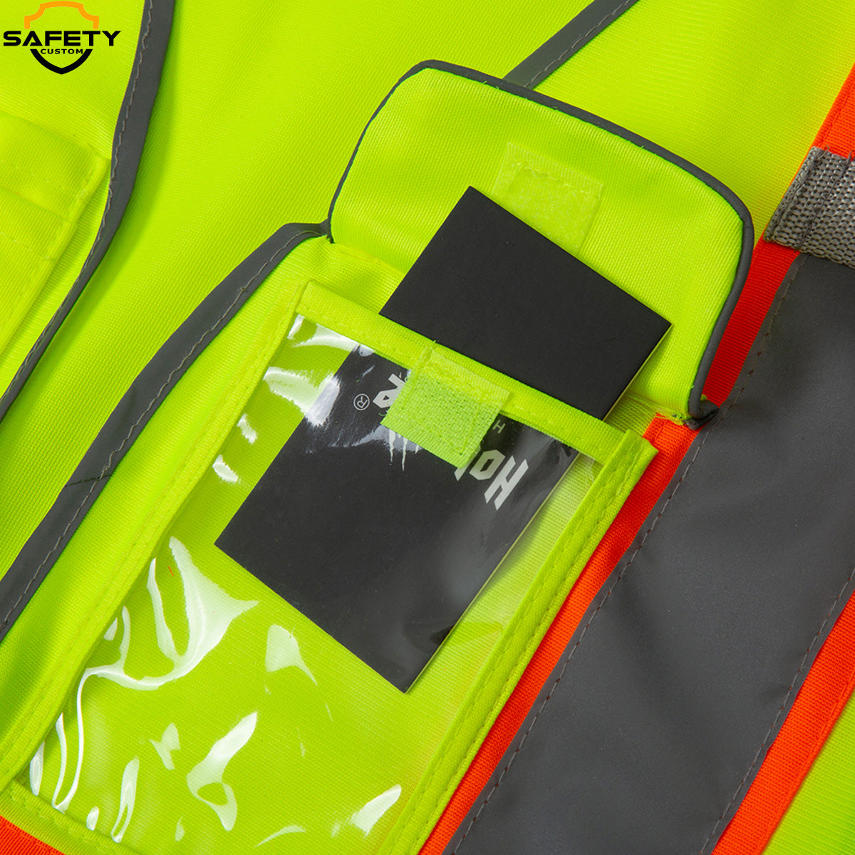 Custom Safety Vest LOGO Customized Hi Vis Reflective with Pockets and Zipper High Visibility Vest ANSI/ISEA 107 Class 2 Type R Compliant