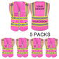 Custom Safety Vest LOGO Customized Hi Vis Reflective with Pockets and Zipper High Visibility Vest ANSI/ISEA 107 Class 2 Type R Compliant
