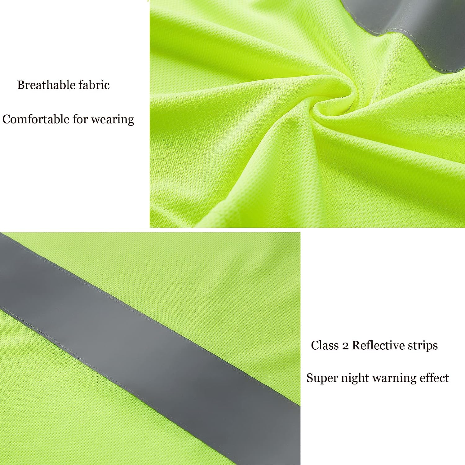 Breathable Safety Shirts High Visibility Class 2 Customized T Shirt Quick Dry Work Wear