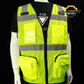 Custom Mesh Logo Safety Vest High Visibility Reflective Vest Customized Logo with Zipped Big Pockets Construction Workwear