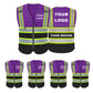 Safety Vest Custom Logo Security High Visibility Reflective Vest Class 2 ANSI/ISEA with Pockets Outdoor Workwear Vest Construction Hi Vis Vest