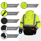 Custom Safety Jackets with LOGO Large Pocket Zipper for Construction & Work High Visibility Class 3