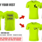 Custom hi vis T shirts customize T-shirts with logo S M L XL XXL short Sleeve