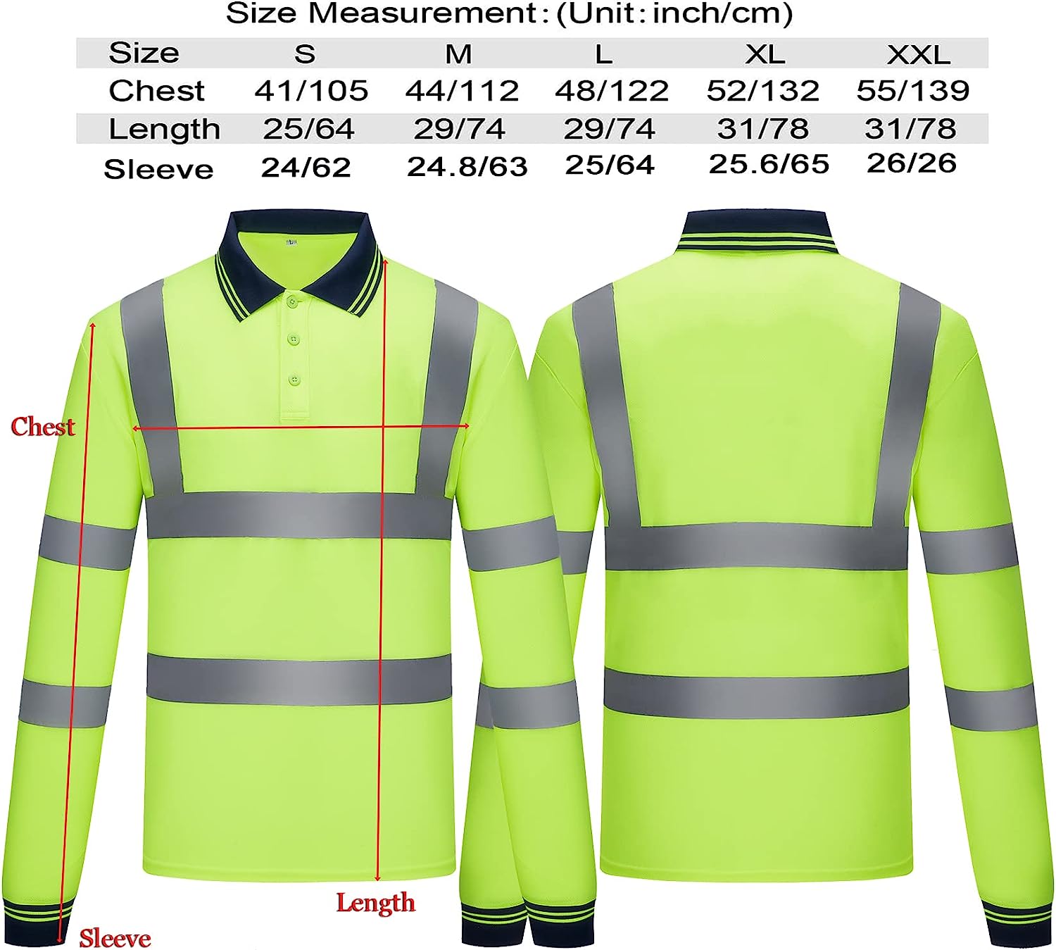 Custom Safety Shirts Breathable Safety Shirt High Visibility Class 2 Customized T Shirt Quick Dry Work Wear