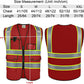 Fire Safety Vest Hi Vis Reflective Security 4 Pockets and Front Zipper Reflective Security Vest