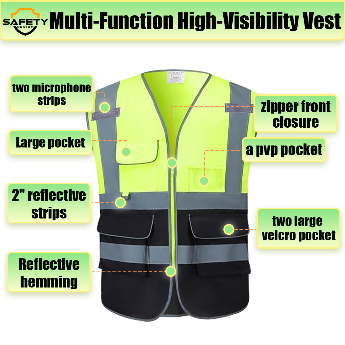 custom safety hi vis vests