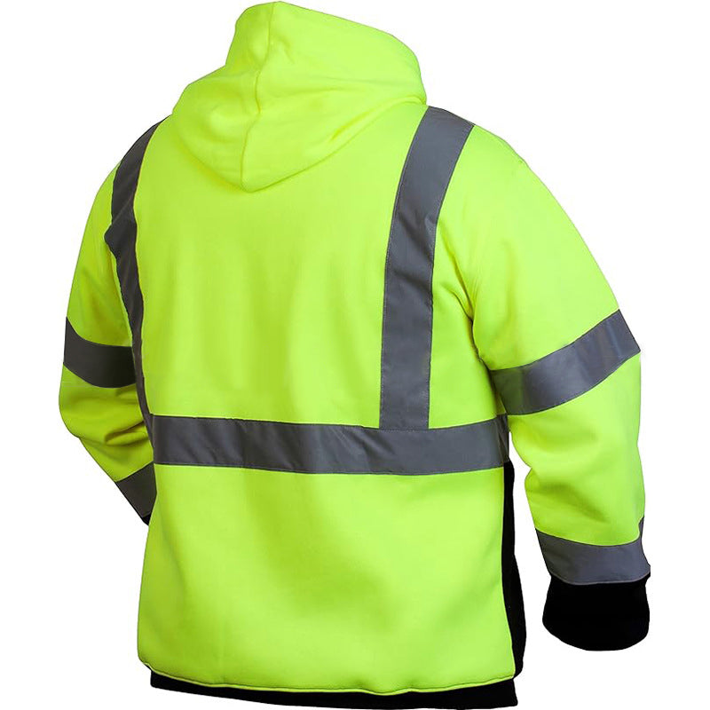 Custom LOGO Safety Jackets Pullover Safety Jacket with Large Pocket Zipper for Construction & Work High Visibility Class 3