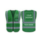 Custom green safety vest customize hi vis vest reflective vest with logo print print your own design S M L XL XXL