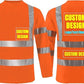 Custom High Visibility Shirts Long Sleeve Class 2 Reflective Shirts ANSI with Pocket Safety Shirts for Men and Women