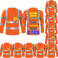 Custom High Visibility Shirts Long Sleeve Class 2 Reflective Shirts ANSI with Pocket Safety Shirts for Men and Women