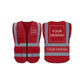 Custom red safety vest customize hi vis vest reflective vest with logo print print your own design S M L XL XXL