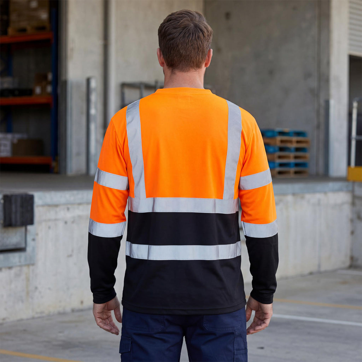 custom orange reflective shirt with logo