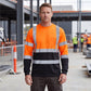 orange reflective shirt with logo