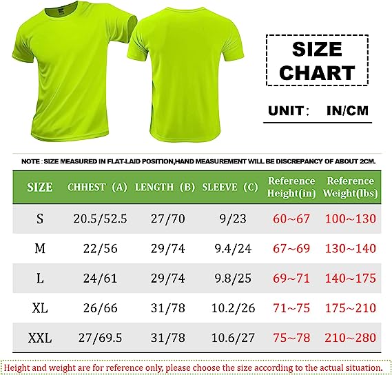 Free Custom hi vis T shirts customize T-shirts with logo S M L XL XXL short Sleeve