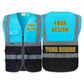 Custom Safety Vest Customized Logo with Pockets for Man Woman Construction Workwear High Visibility Reflective Class 2