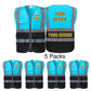 Custom Safety Vest Customized Logo with Pockets for Man Woman Construction Workwear High Visibility Reflective Class 2