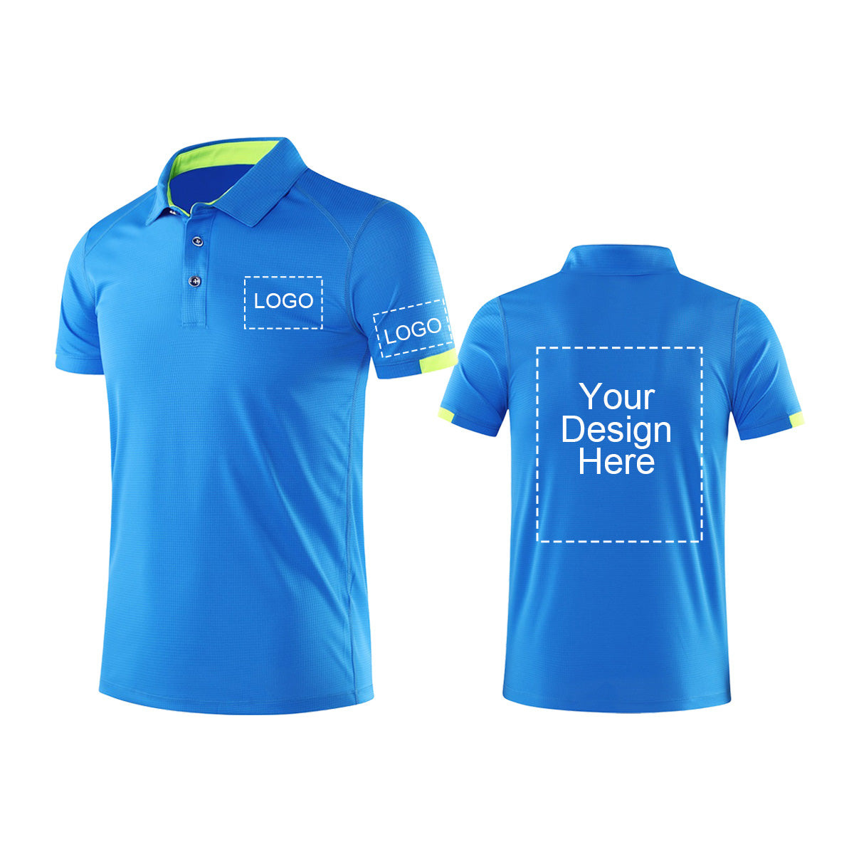 Custom Polo Shirt Design Your Own for Men Quick-Dry Athletic Short Sleeve Casual Moisture Wicking Golf Shirt Print Text Photo Logo