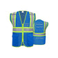 Custom safety vest customize hi vis vest blue mesh reflective vest with logo print your own design S M L XL XXL