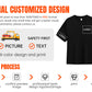 Custom cotton T shirts customize black t-shirts with logo white t shirt