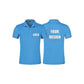 custom light blue polo shirts with logo text your design from 1PC size S M L XL 2XL