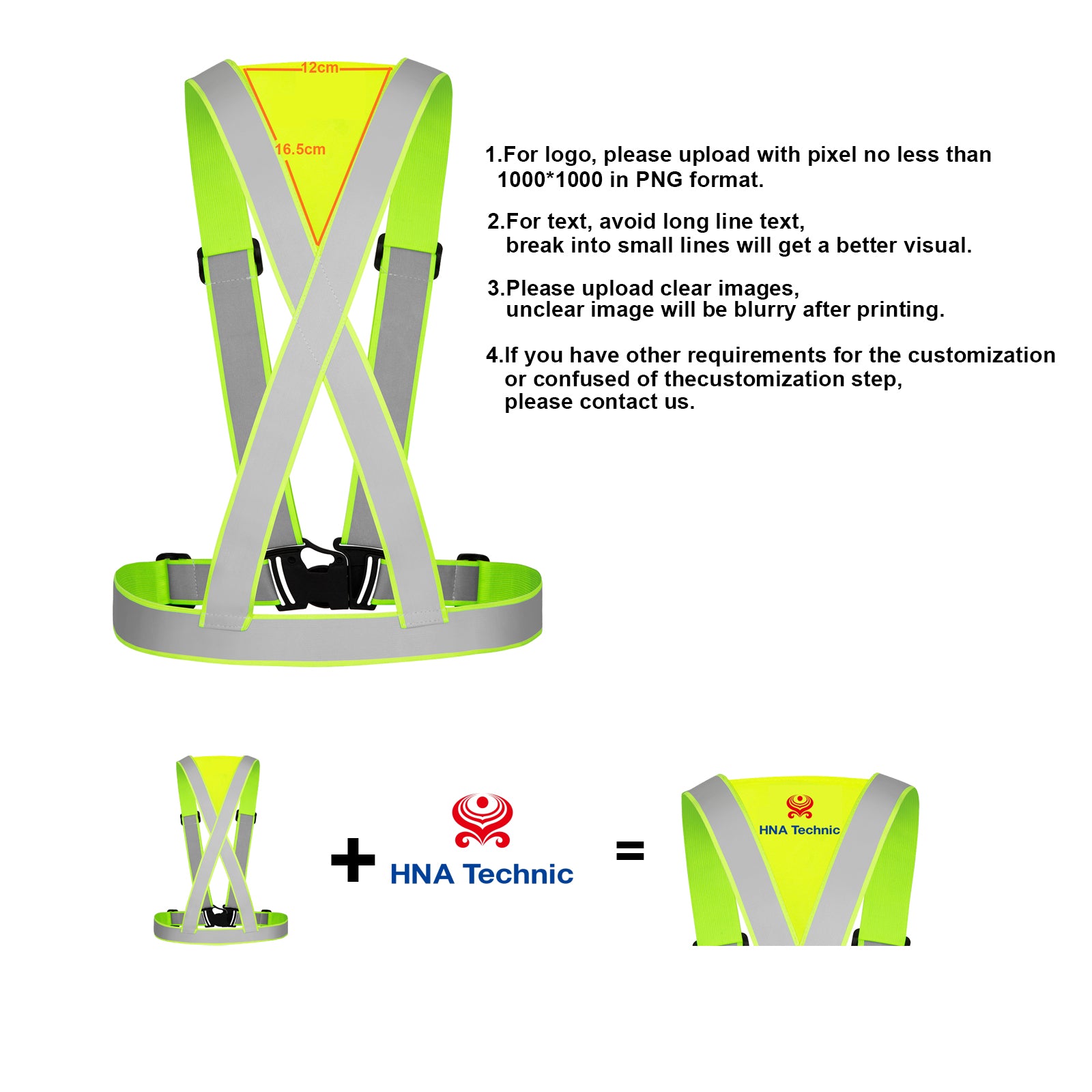 Reflective Vest with High Visibility Adjustable Straps for Running Jogging Cycling Hiking Multicolor