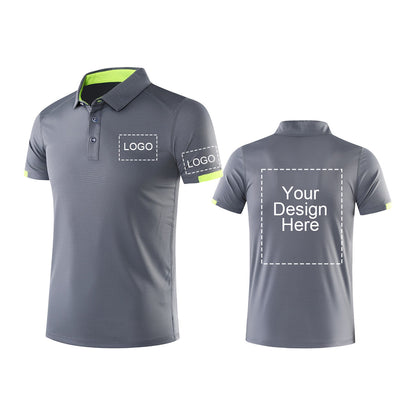 custom tee shirt with logo polo shir for man woman grey shirt