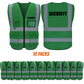 SECURITY Safety Vest with 5 Pokets and Zipper Reflective Vests Class 2 Visibility