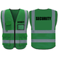 SECURITY Safety Vest with 5 Pokets and Zipper Reflective Vests Class 2 Visibility