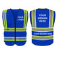 Custom Logo Reflective Safety Vest with 5 Pockets and Zipper Class 2 High Visibility Vest Work Safety Vest(Free Printed,No MOQ.)