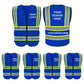 Custom Logo Reflective Safety Vest with 5 Pockets and Zipper Class 2 High Visibility Vest Work Safety Vest(Free Printed,No MOQ.)