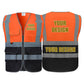 Custom Safety Vest Customized Logo with Pockets for Man Woman Construction Workwear High Visibility Reflective Class 2