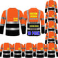 Custom LOGO Black High Visibility Shirts Long Sleeve Class 2 Reflective Shirts ANSI with Pocket Safety Shirts