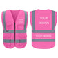 Gilet de sécurité personnalisé avec logo, lot de 1. Gilets réfléchissants de classe 2, visibilité personnalisable, en gros, avec poches et fermeture éclair (impression gratuite, sans minimum de commande).