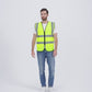 Custom Safety Vest with Logo 1 Pack Customize Class 2 Visibility Reflective Vests Bulk with Pockets and Zipper(Free Printed,No MOQ.)