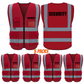 SECURITY Safety Vest with 5 Pokets and Zipper Reflective Vests Class 2 Visibility