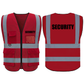 SECURITY Safety Vest with 5 Pokets and Zipper Reflective Vests Class 2 Visibility