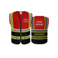 Custom safety vest customize hi vis vest reflective vest with logo red safety vest S M L XL XXL