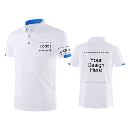 Custom Polo Shirt Design Your Own for Men Quick-Dry Athletic Short Sleeve Casual Moisture Wicking Golf Shirt Print Text Photo Logo