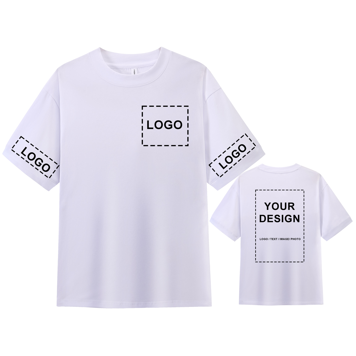 Custom 100% Cotton T Shirts Men and Women Personalized Design Your Own T Shirt Add Your Image Photo Text Front Back Tshirts Print