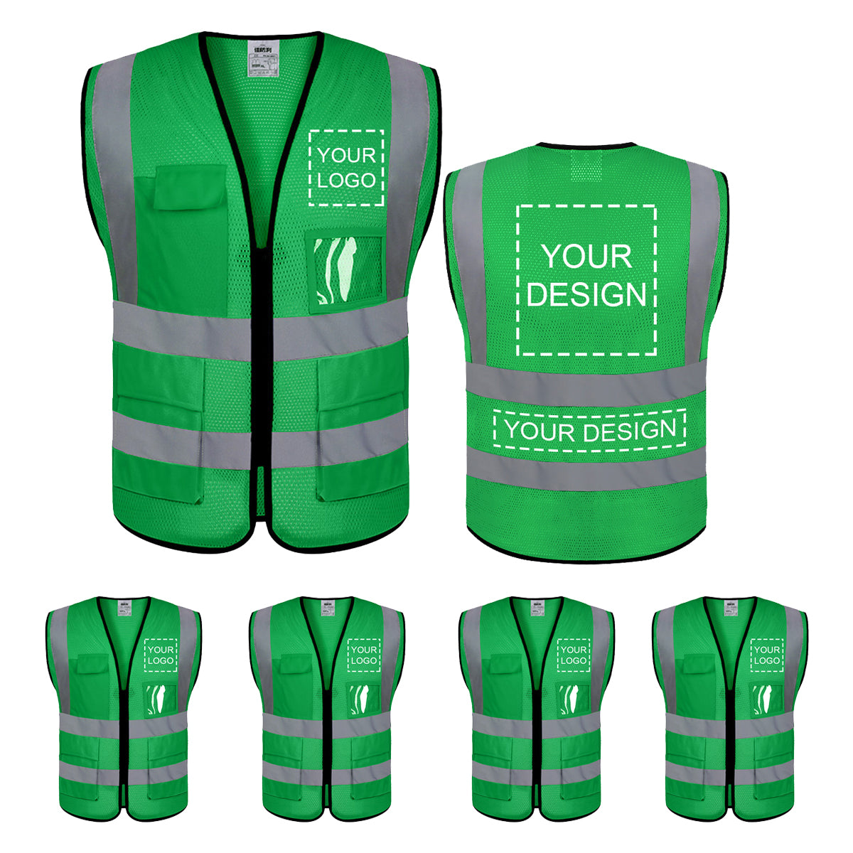 Custom safety vest customize hi vis vest reflective vest with logo – Safety  Custom