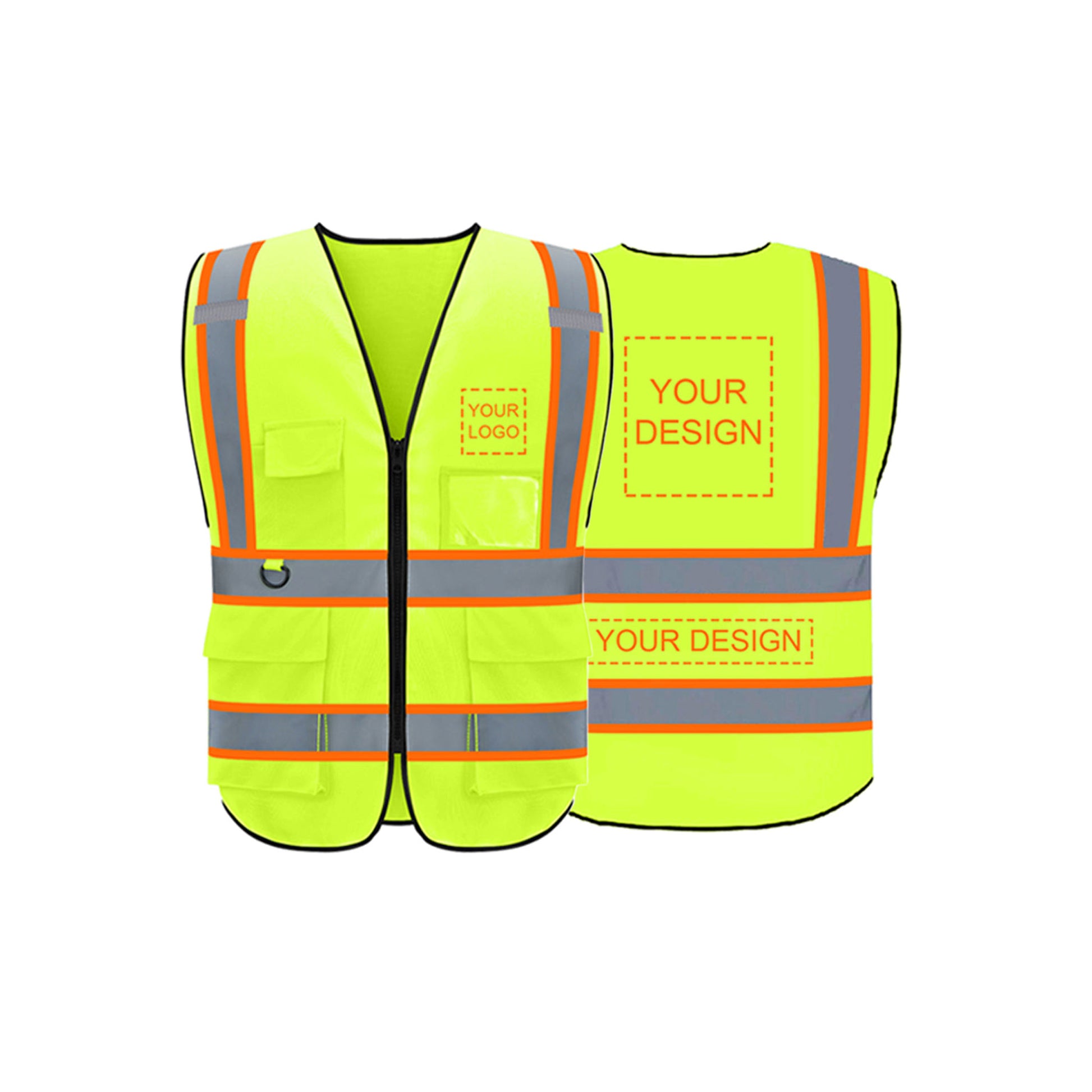 Custom safety vest logo customize hi vis vest reflective vest with