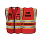 Mesh safety vest custom logo red hi vis safety vest