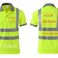 Custom hi vis polo shirts customize reflective polo shirts with logo S M L XL XXL Long and short Sleeve