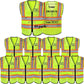 Orange Safety Vest Custom Logo Mesh High Visibility Vest Security Workwear Vest With Zipper Pocket