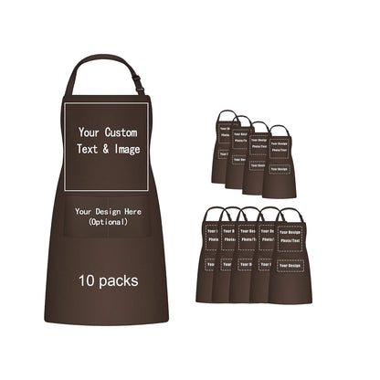 Delantales personalizados con bolsillo Personalizar nombre Imprimir texto Logotipo Imagen Foto Parrilla Cocinero Delantal de chef